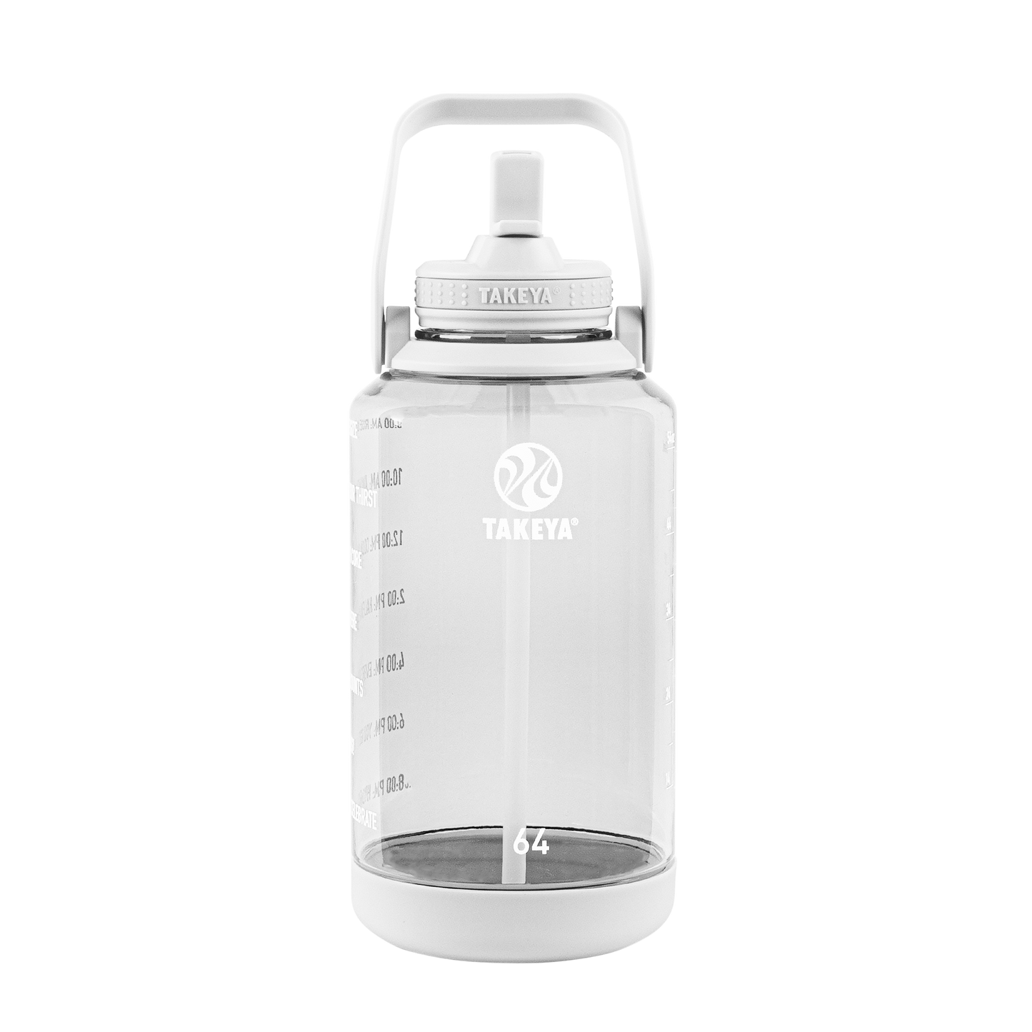 tritan-motivational-water-bottle-with-straw-lid-r8 54142-Tritan-Straw-Motivational-64-WhiteCloud-front.png