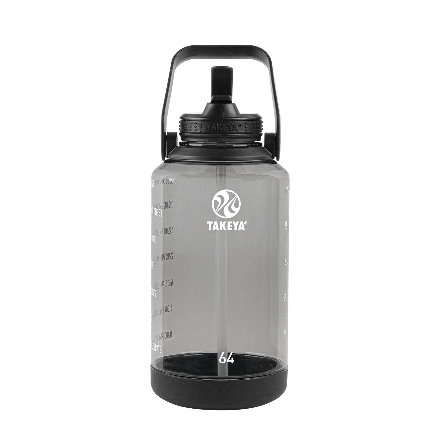tritan-motivational-water-bottle-with-straw-lid-r8 54145-Tritan-Straw-Motivational-64-StormyBlack-front.png